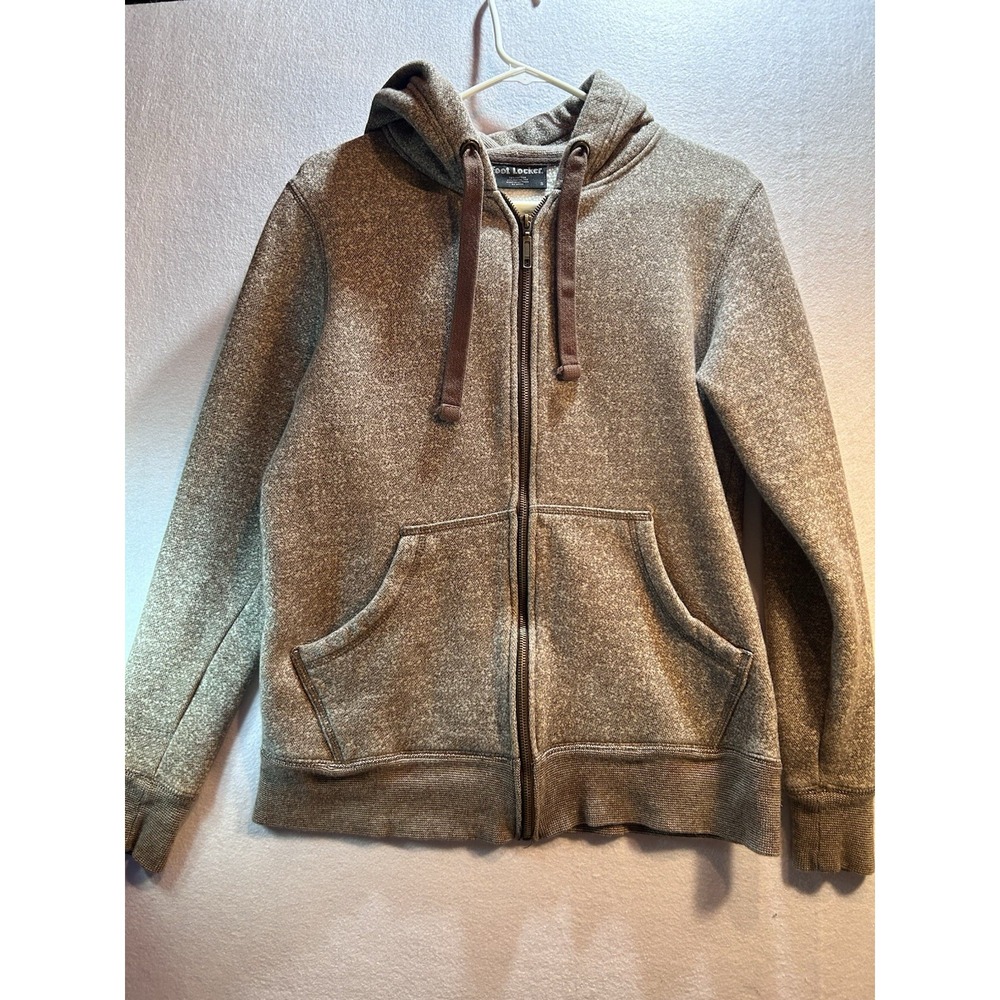 Foot Locker Men's Gray Full Zip Hooded Fleece Hoodie w/ Pockets Size S